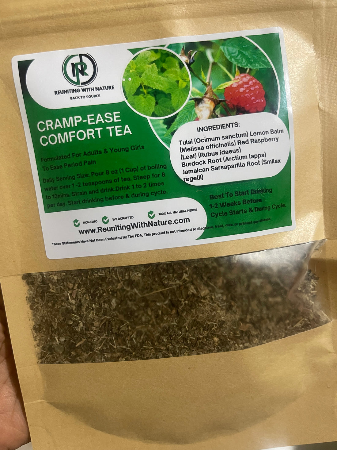 Menstrual Pain Relief | Cramp-Ease Comfort Tea – Gentle Period Pain Relief for Women & Girls (Hormone & Uterine Support Blend)|Princess Balance