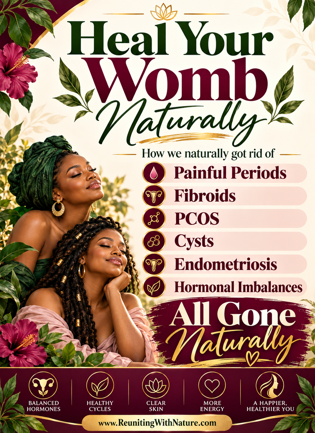 Heal Your Womb Naturally - The Ultimate PCOS, Endometriosis & Fibroids Guide eBook|Digital Book