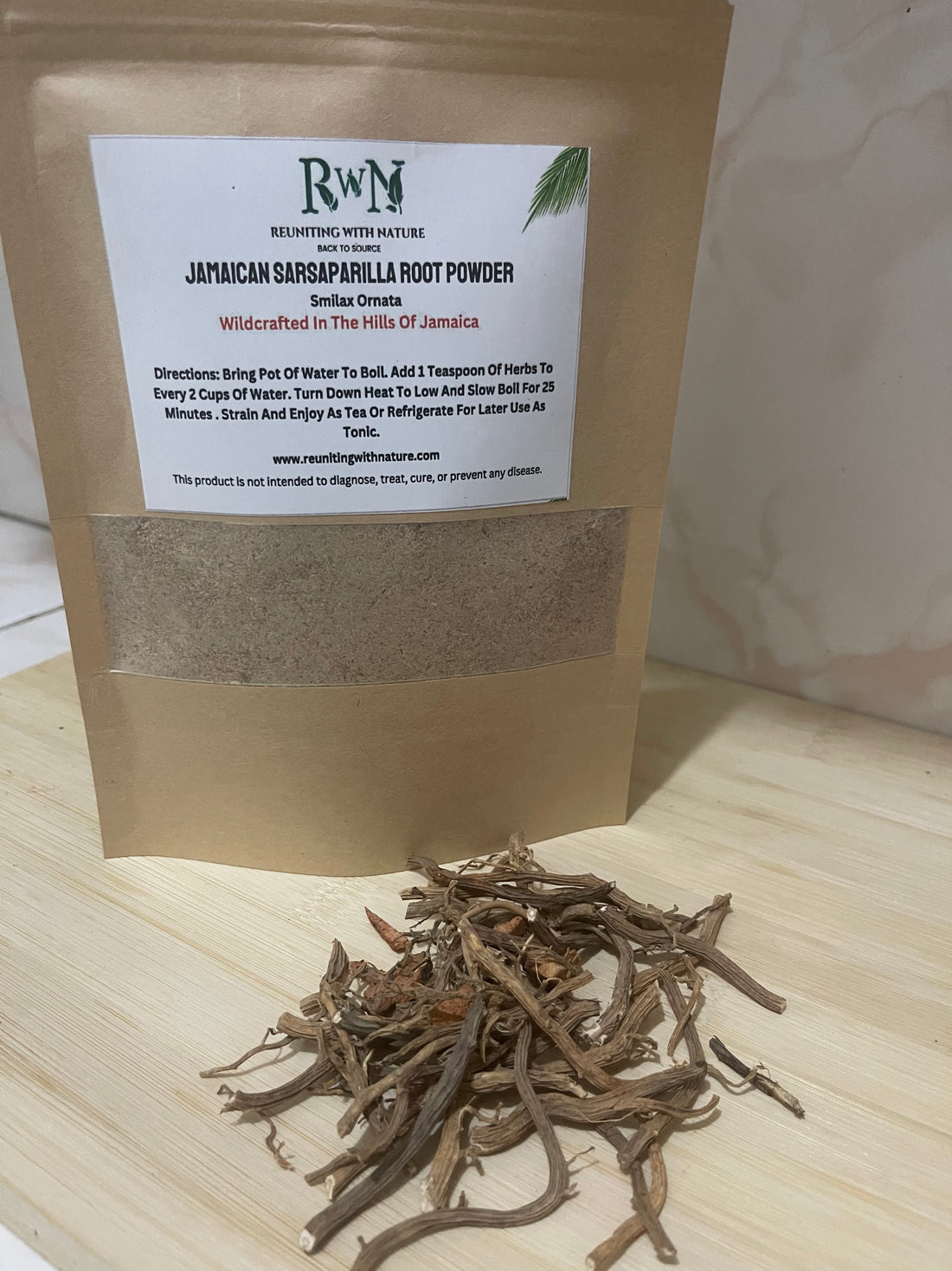 Jamaican Sarsaparilla Root Powder (Wildcrafted)